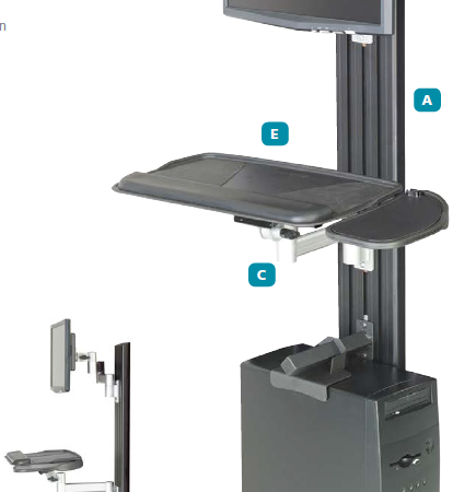 Wall Mount Vertical Workstations