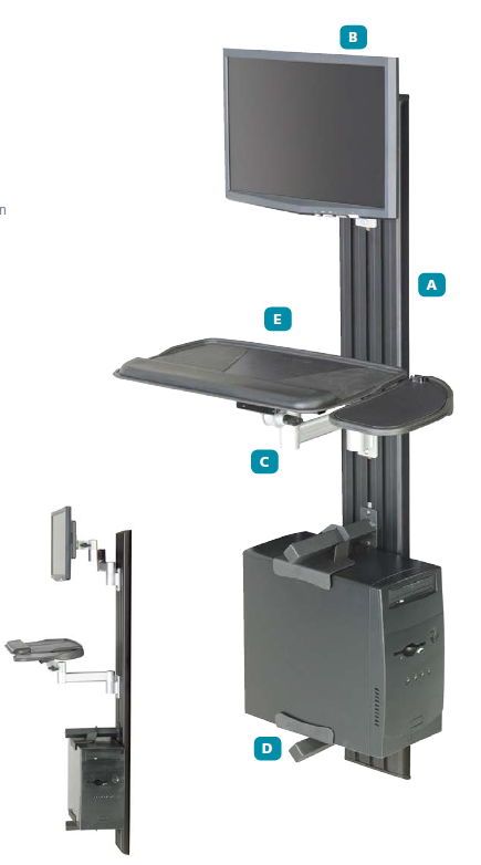 Wall Mount Vertical Workstations