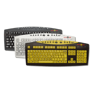 Keys-U-See® Large Print Keyboards (Black,White and Yellow)